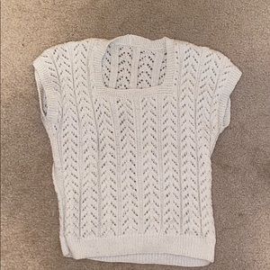 Vintage White Sweater Vest